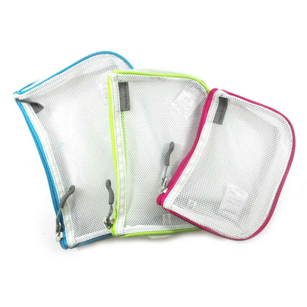 3 Pc Travelon Pouches Set Travel Tech Cords Accessories Portable Cables Chargers