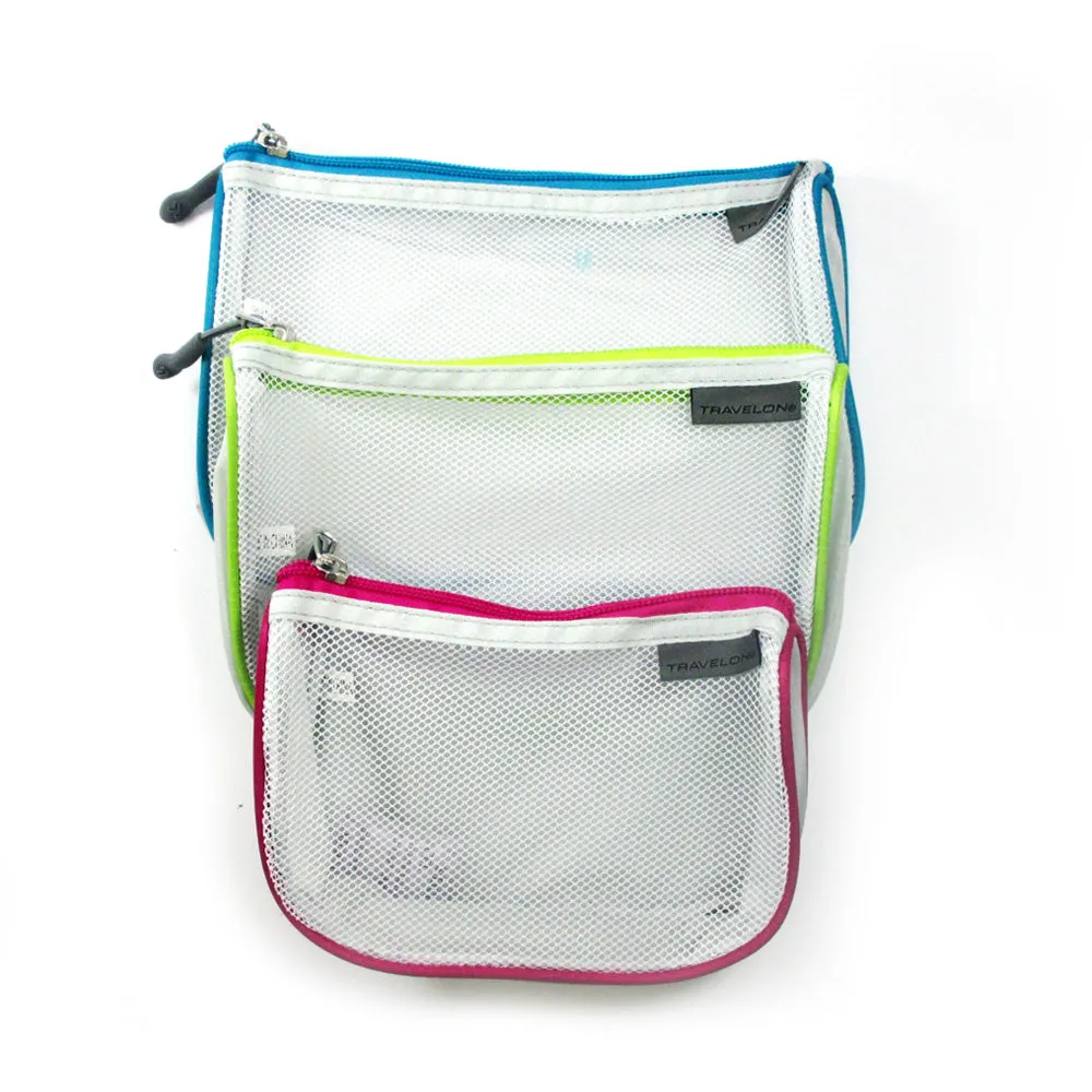 3 Pcs Travel Wash Bag Clear PVC Cosmetic Makeup Toiletry Holder Pouch Set Kit