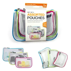 3 Pcs Travel Wash Bag Clear PVC Cosmetic Makeup Toiletry Holder Pouch Set Kit
