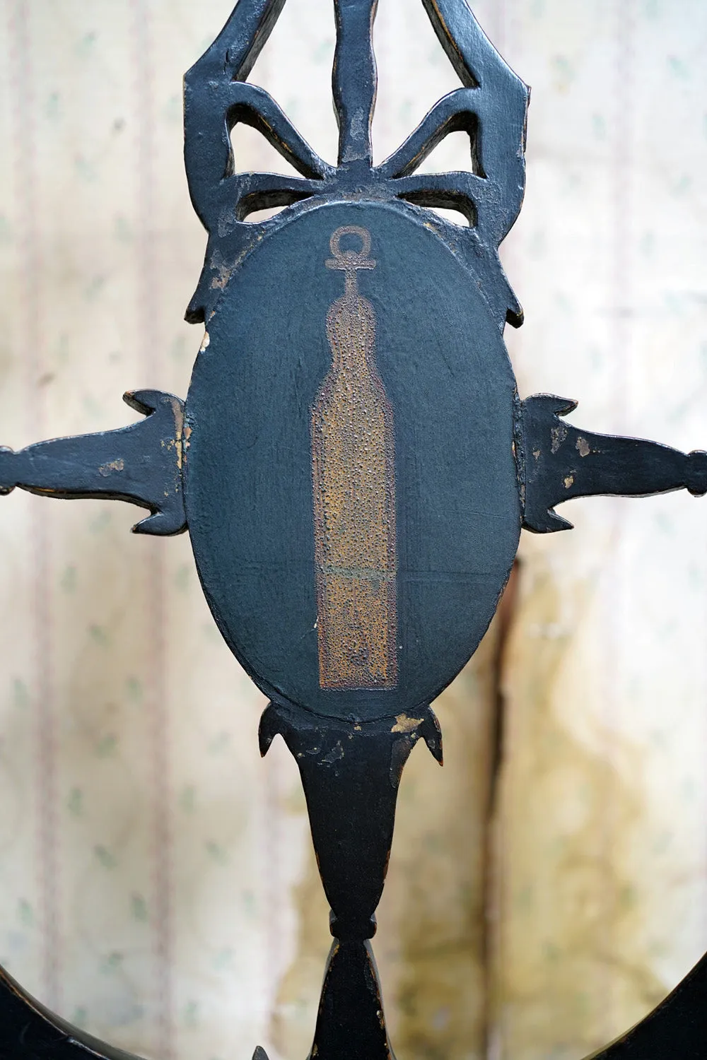 A George III Period Black Painted Open Armchair c.1780