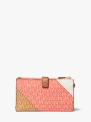 Adele Color-Block Logo Smartphone Wallet