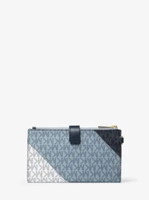 Adele Color-Block Logo Smartphone Wallet