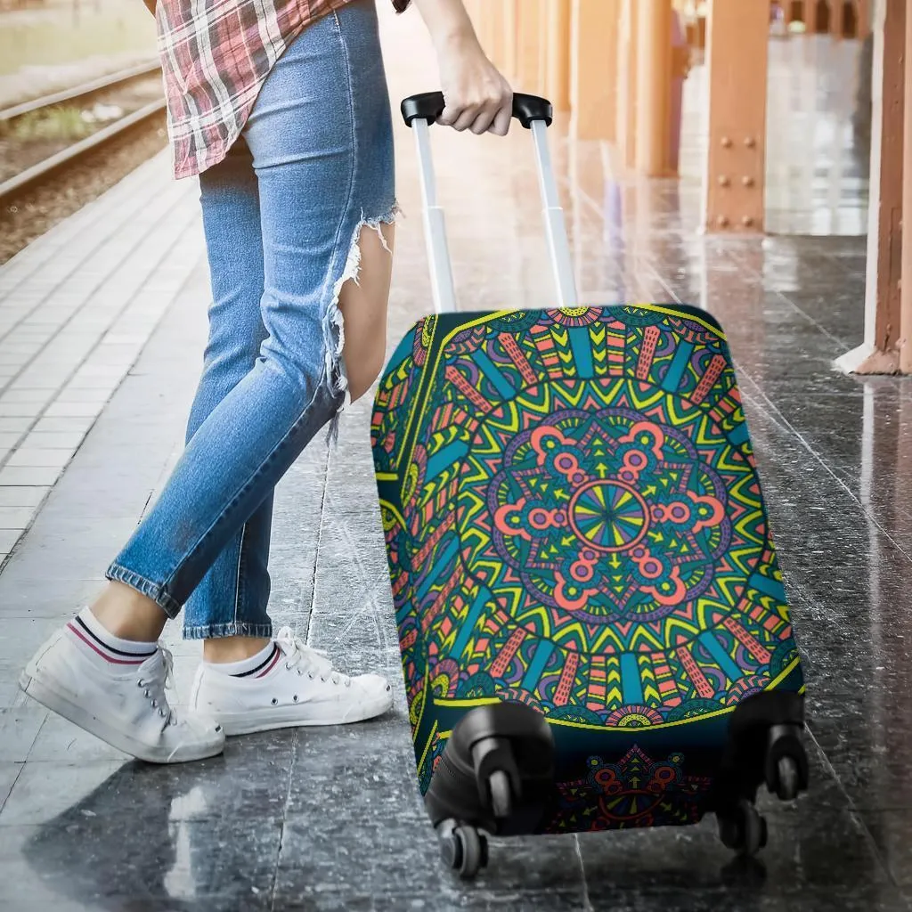 Blue Mandala Luggage Cover