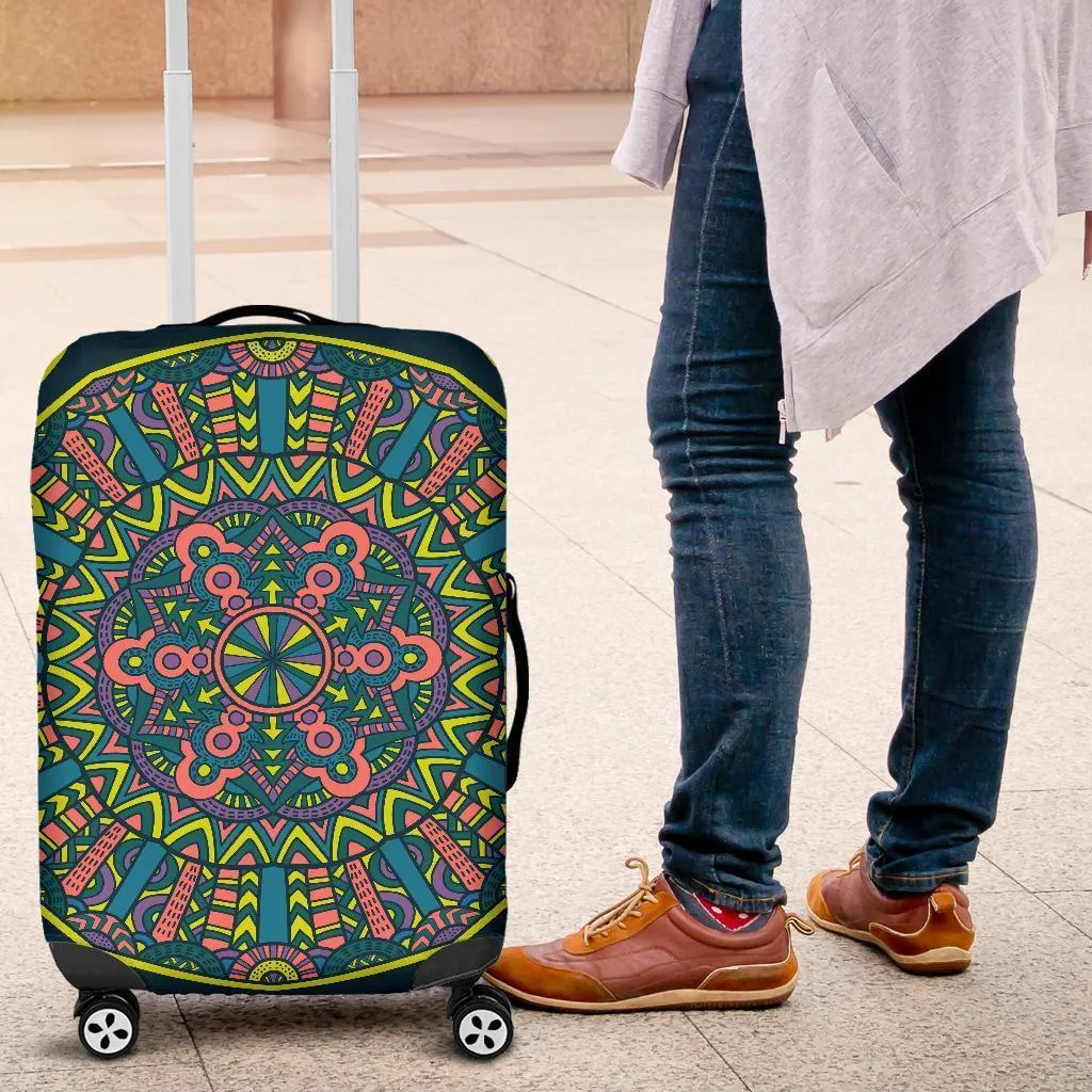 Blue Mandala Luggage Cover