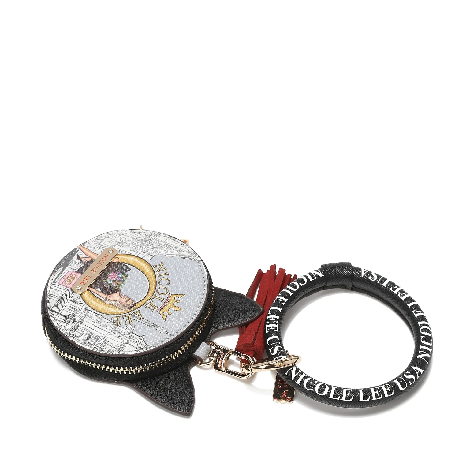 CAT COIN PURSE WRISTLET KEYCHAIN