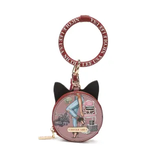 CAT COIN PURSE WRISTLET KEYCHAIN