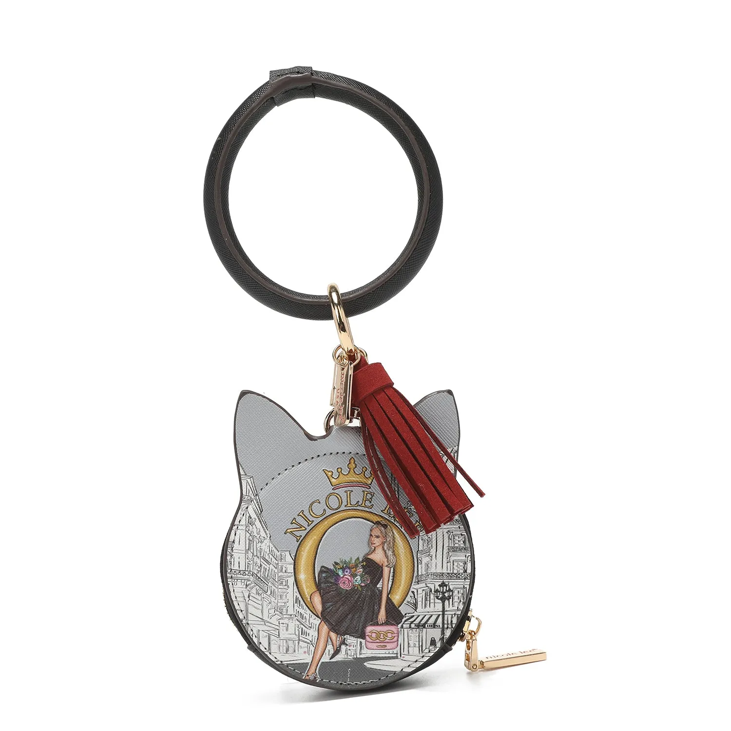 CAT COIN PURSE WRISTLET KEYCHAIN