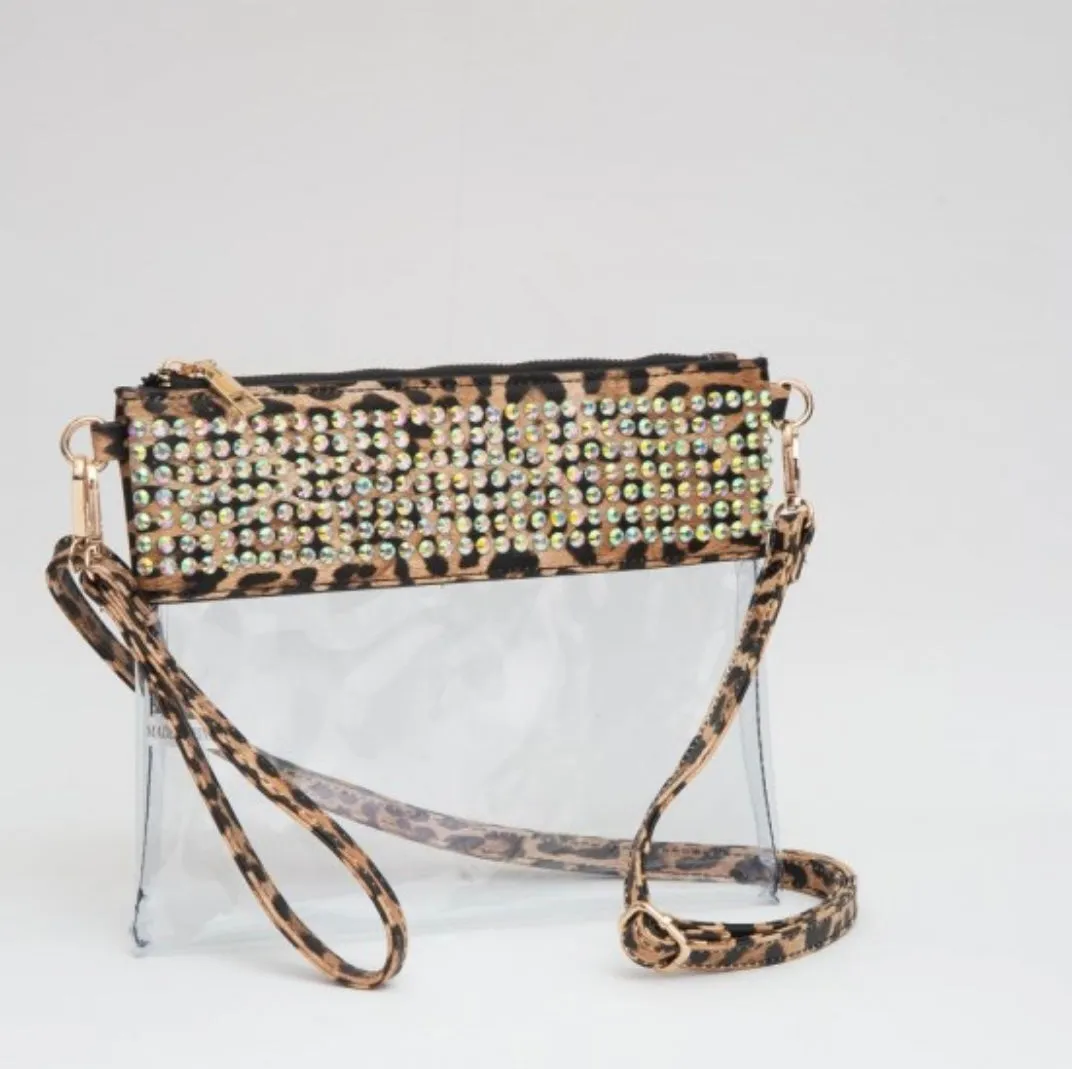 Clear Wristlet with Rhinestones