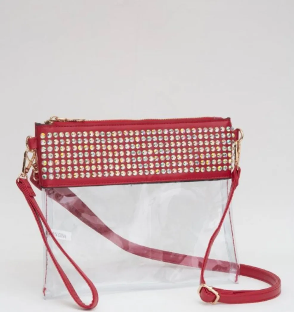 Clear Wristlet with Rhinestones