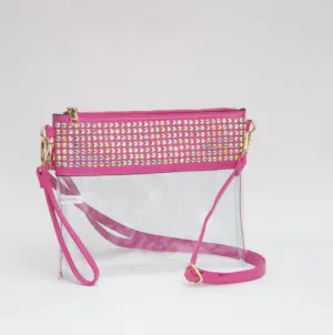Clear Wristlet with Rhinestones