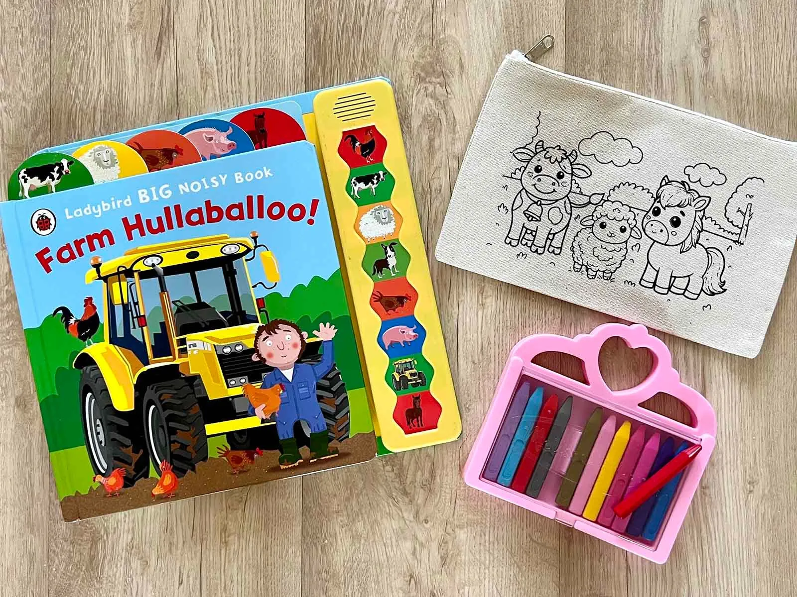 DIY Colouring Farm Animals Pouch