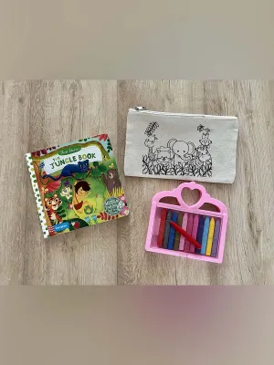 DIY Colouring Jungle Safari Pouch