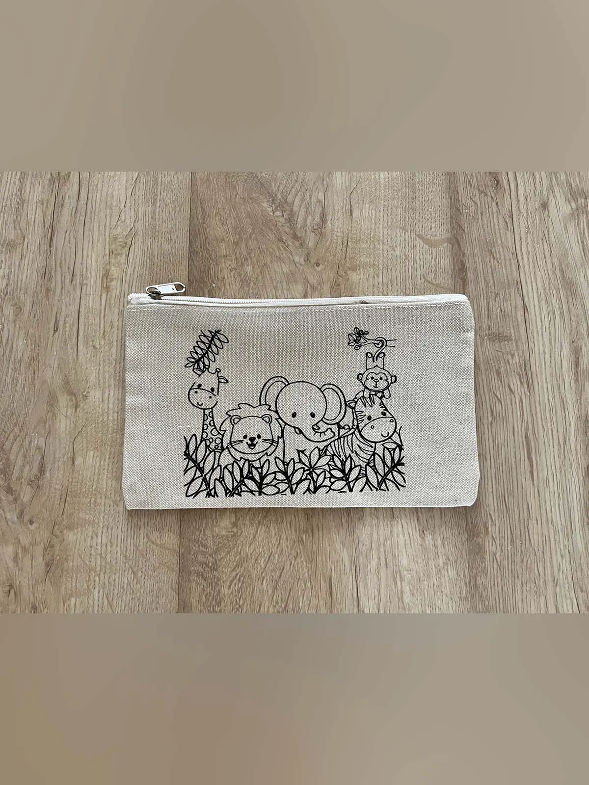 DIY Colouring Jungle Safari Pouch