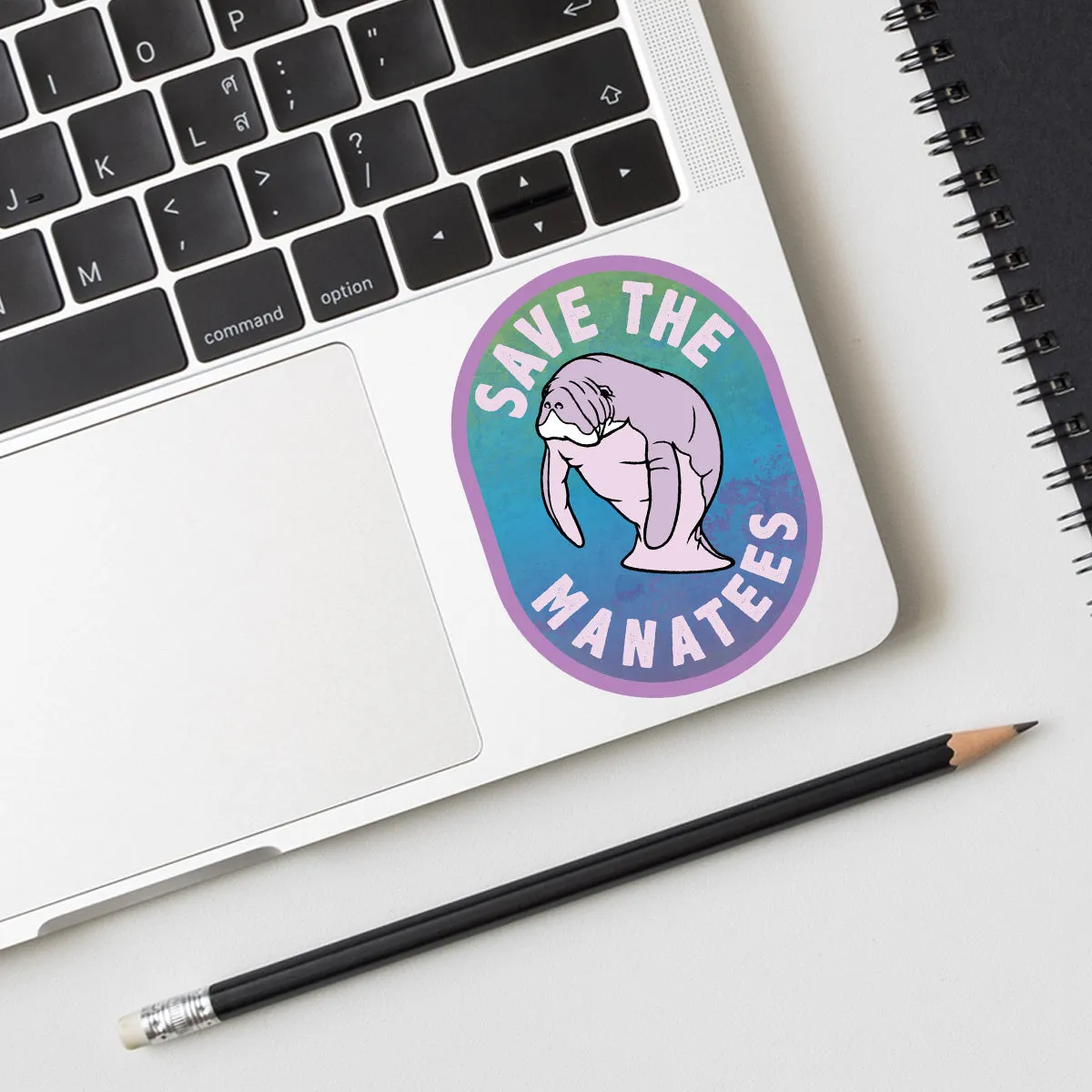 Florida Save The Manatees Die Cut Vinyl Sticker