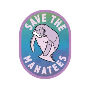 Florida Save The Manatees Die Cut Vinyl Sticker