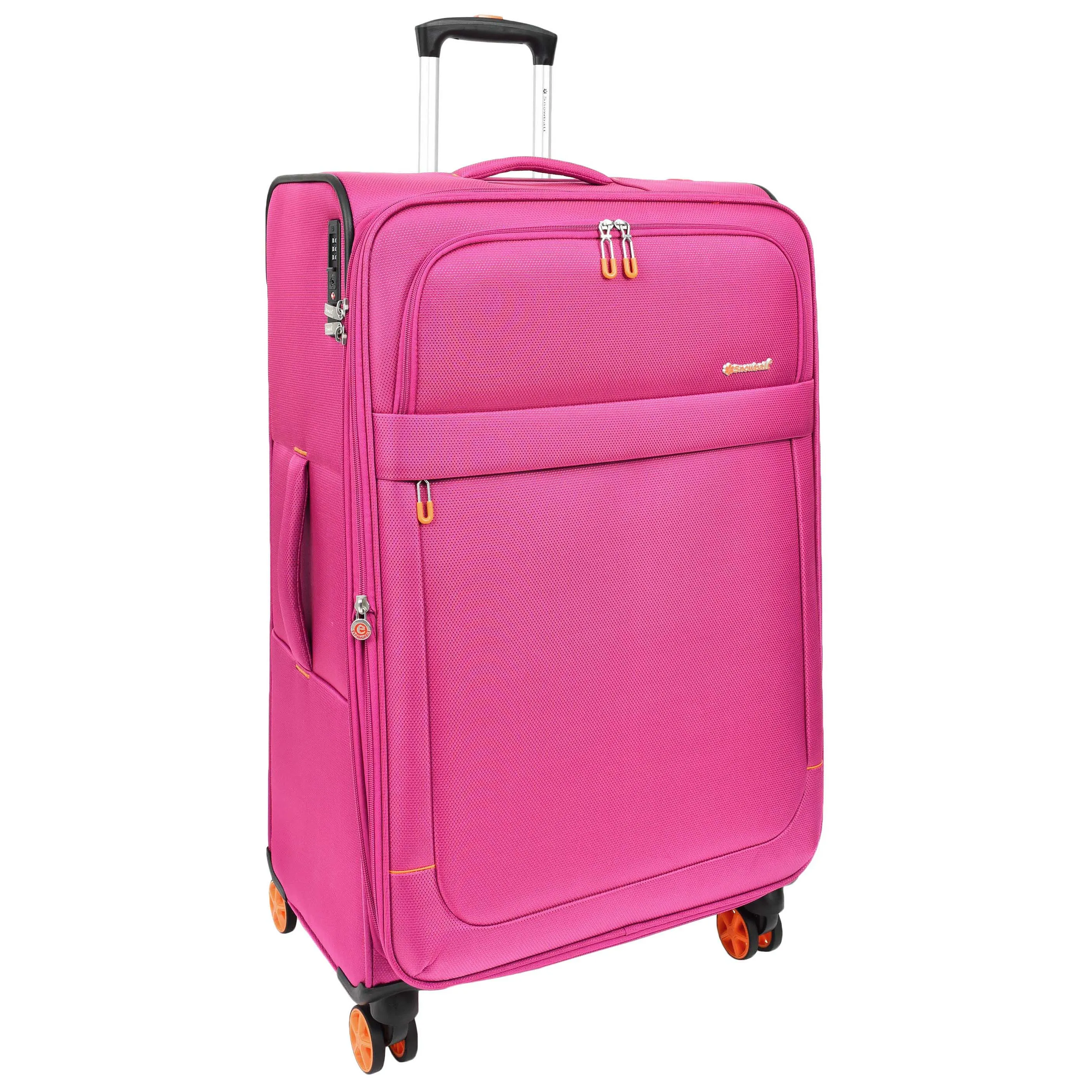 Four Wheel Suitcase Lightweight Expandable Quito Pink