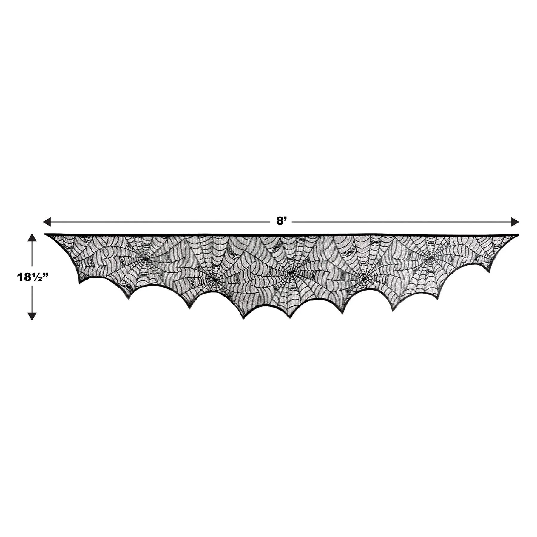 Halloween Spider Web Mantel Scarf (12 Packages)