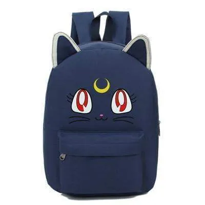 Harajuku Style Backpacks Cat Fold For Teenager Girls