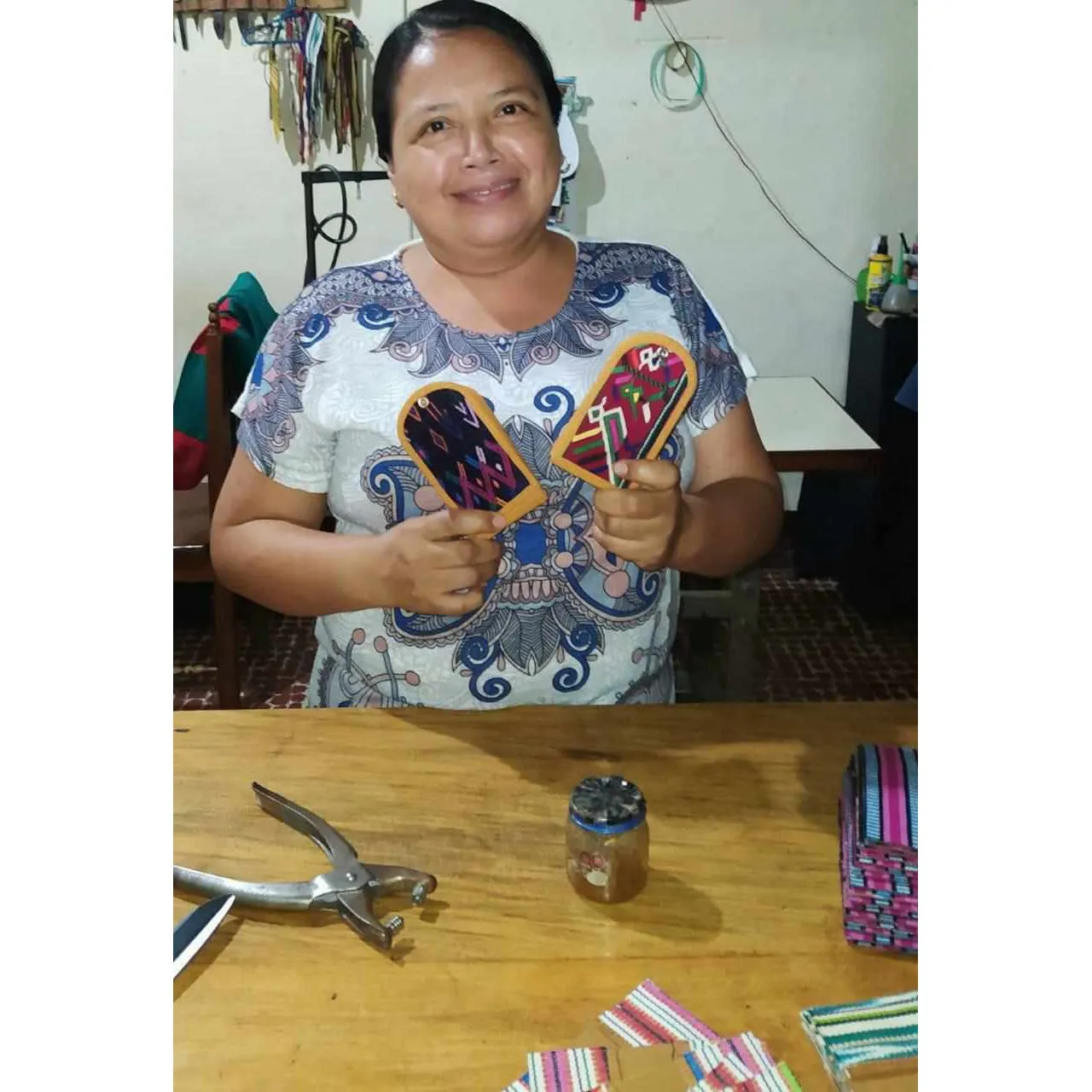Huipil Up-cycled Luggage Bag Tag - Guatemala