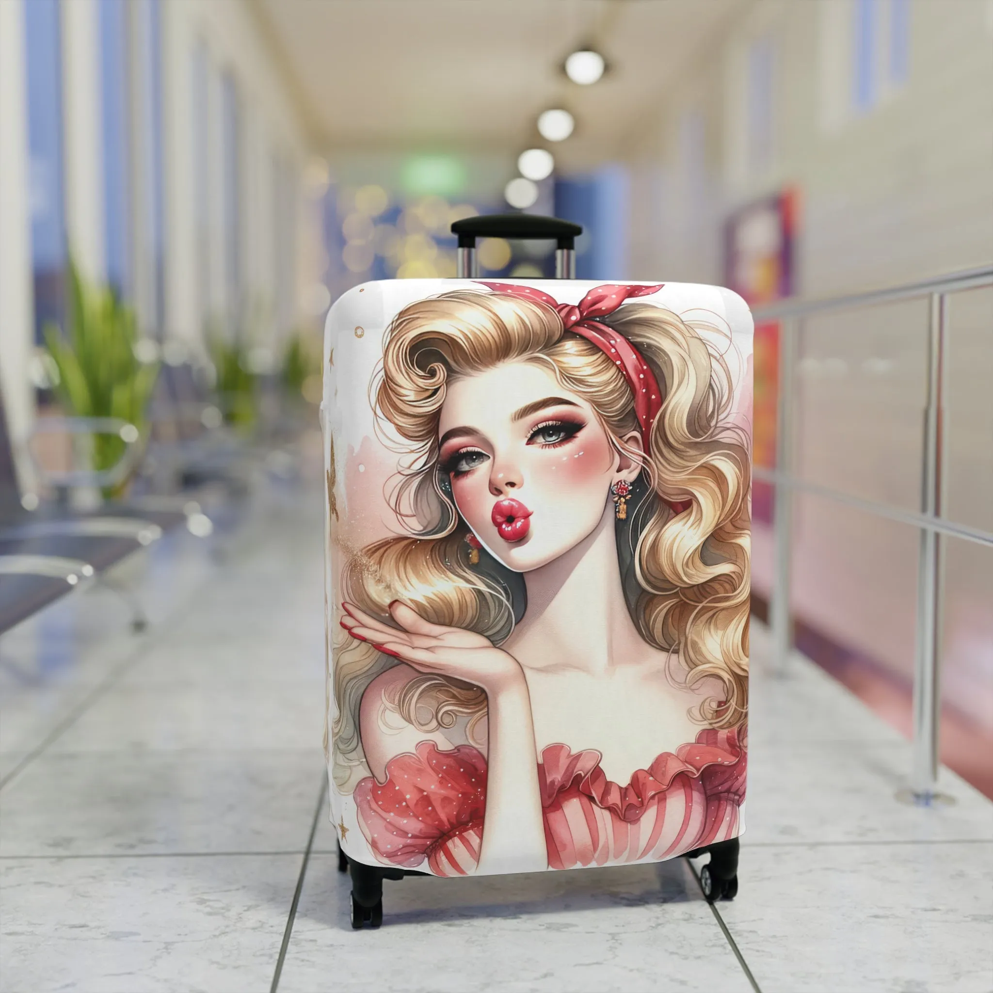 Luggage Cover, Coquette Girl, awd-1464