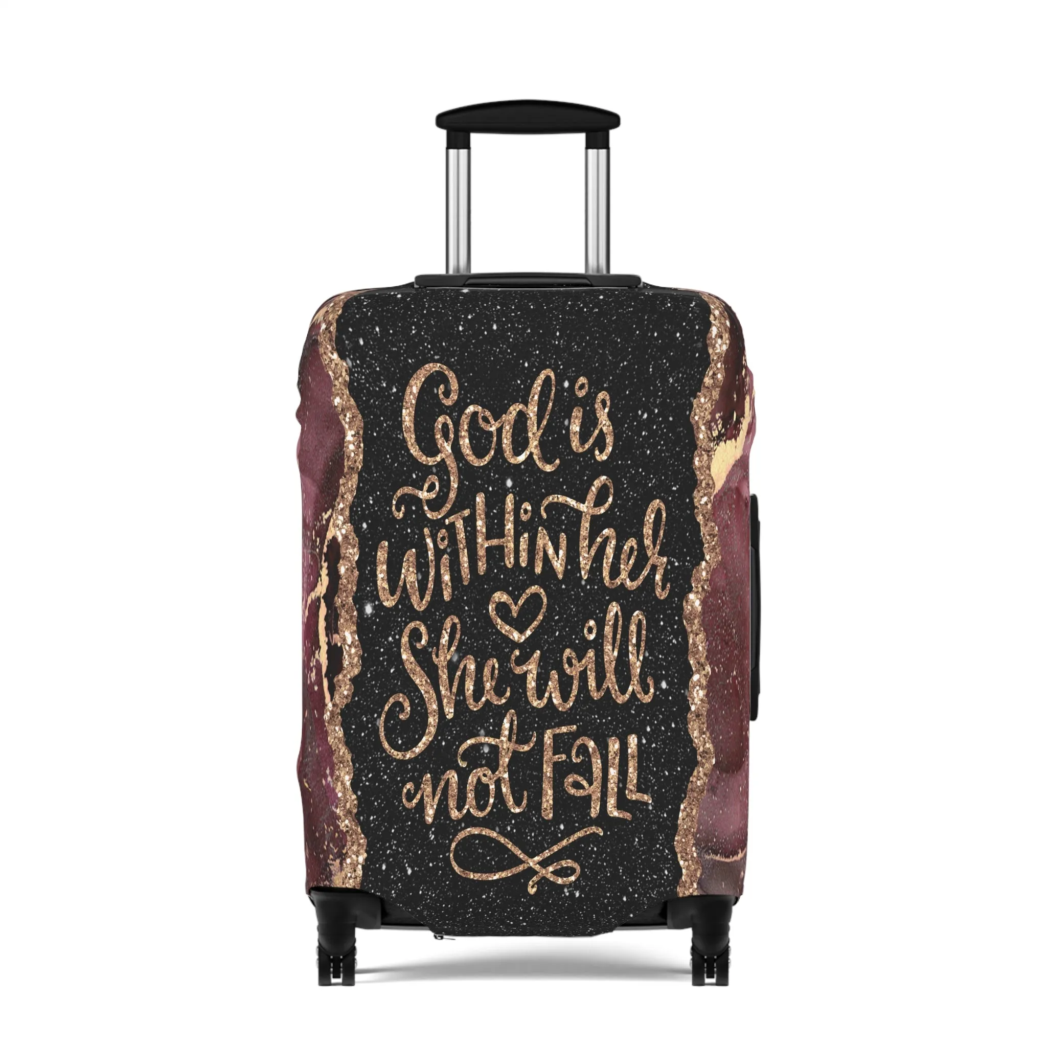 Luggage Cover, God is within her she will not fall, awd-1474