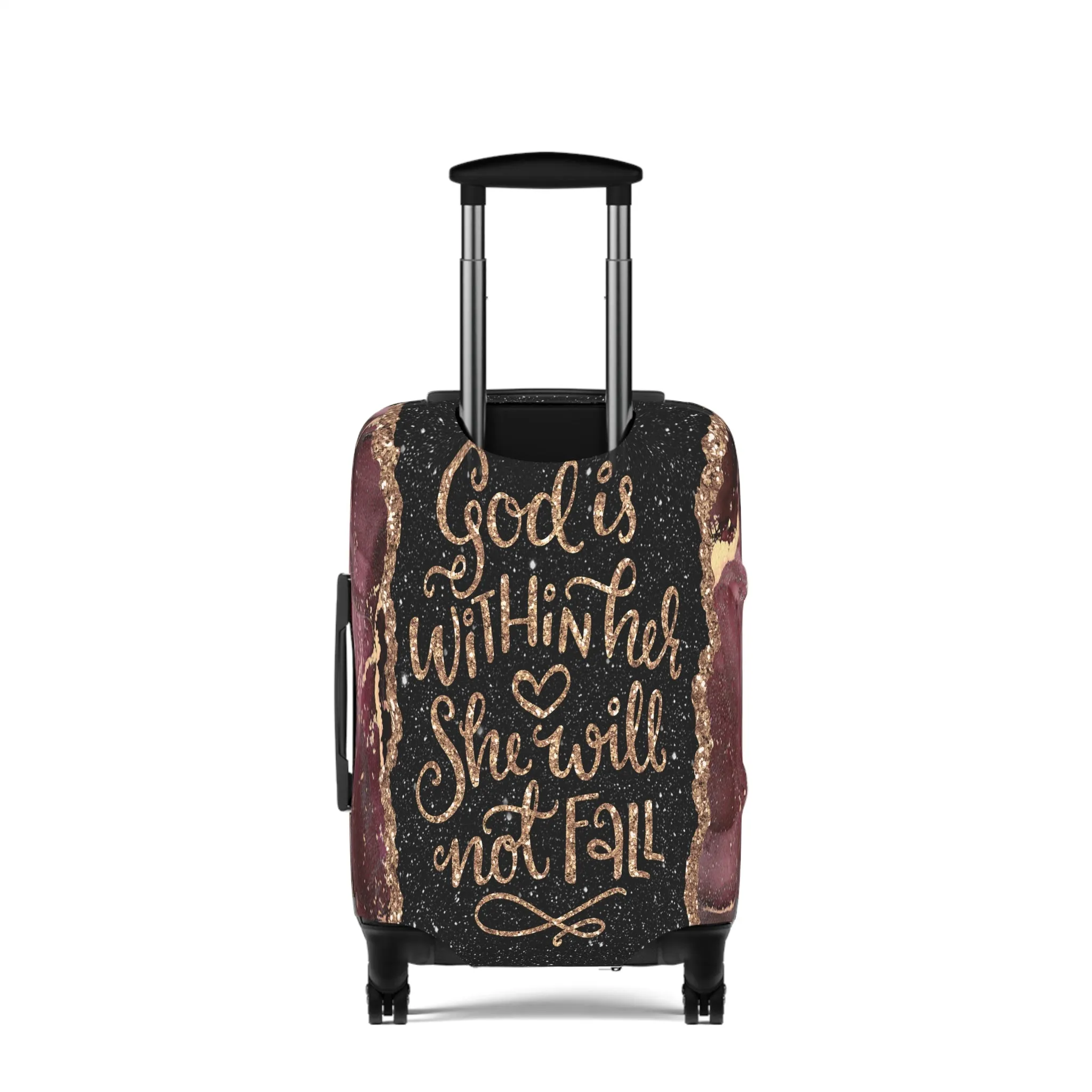Luggage Cover, God is within her she will not fall, awd-1474