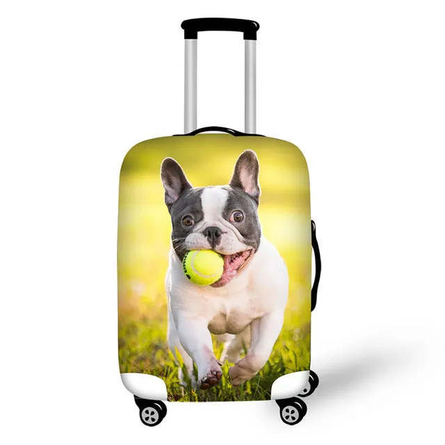 Meng pet small animals print travel luggage suitcase protective cover stretch waterproof portable luggage covers rain cover