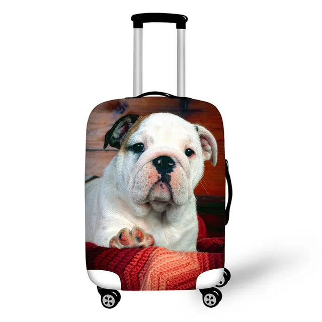 Meng pet small animals print travel luggage suitcase protective cover stretch waterproof portable luggage covers rain cover