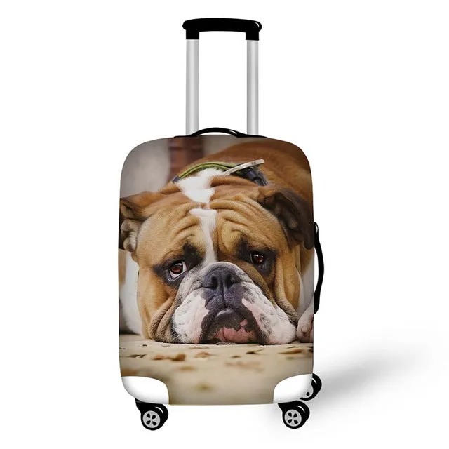 Meng pet small animals print travel luggage suitcase protective cover stretch waterproof portable luggage covers rain cover