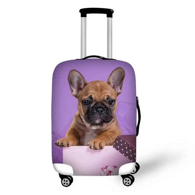 Meng pet small animals print travel luggage suitcase protective cover stretch waterproof portable luggage covers rain cover