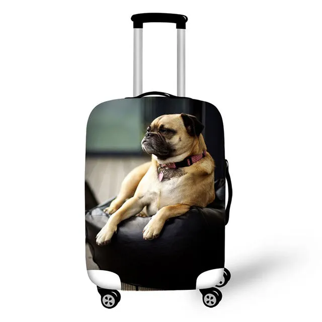Meng pet small animals print travel luggage suitcase protective cover stretch waterproof portable luggage covers rain cover