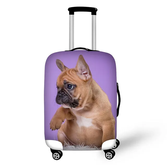 Meng pet small animals print travel luggage suitcase protective cover stretch waterproof portable luggage covers rain cover