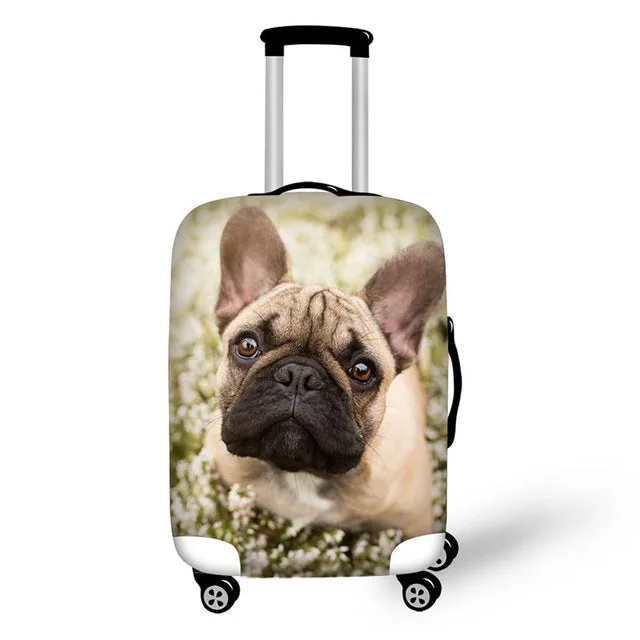 Meng pet small animals print travel luggage suitcase protective cover stretch waterproof portable luggage covers rain cover