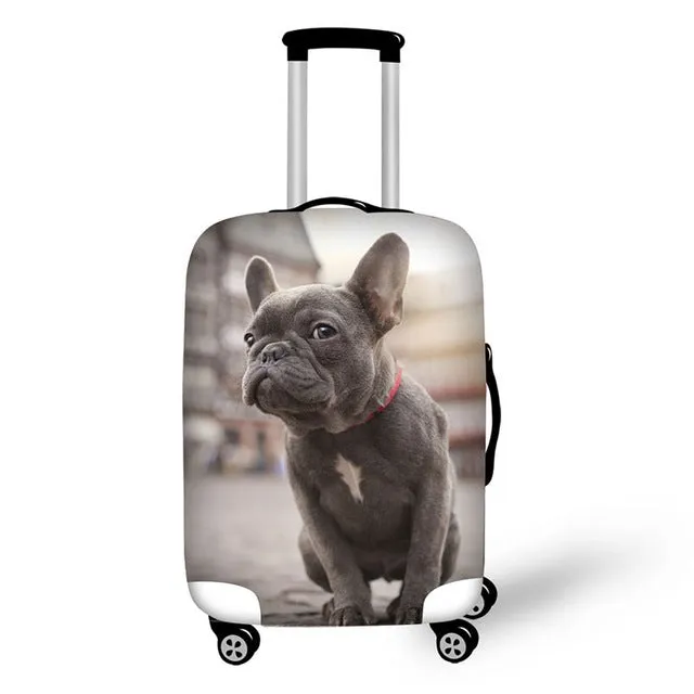 Meng pet small animals print travel luggage suitcase protective cover stretch waterproof portable luggage covers rain cover