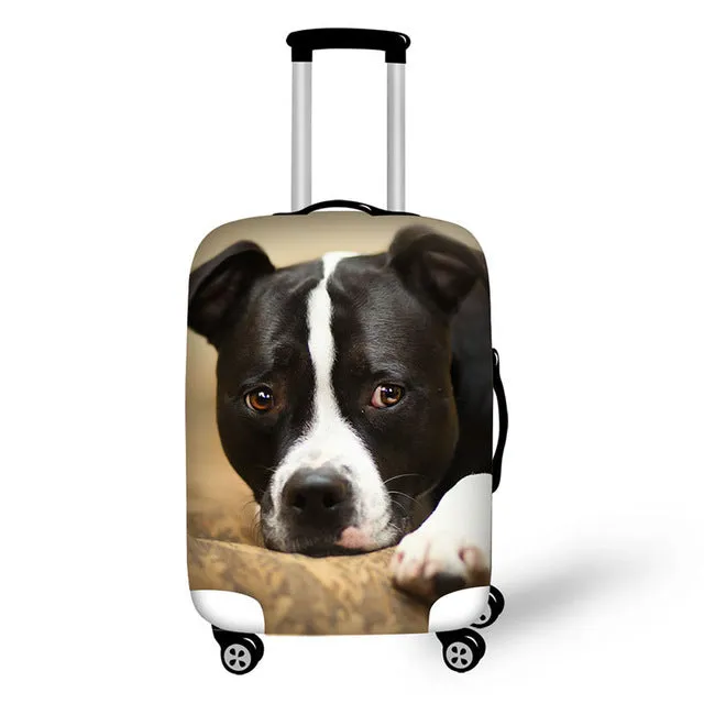 Meng pet small animals print travel luggage suitcase protective cover stretch waterproof portable luggage covers rain cover