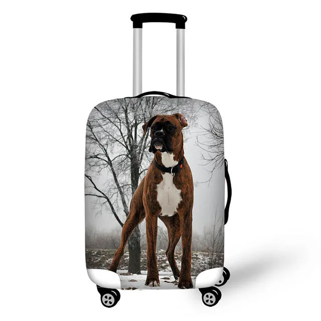 Meng pet small animals print travel luggage suitcase protective cover stretch waterproof portable luggage covers rain cover