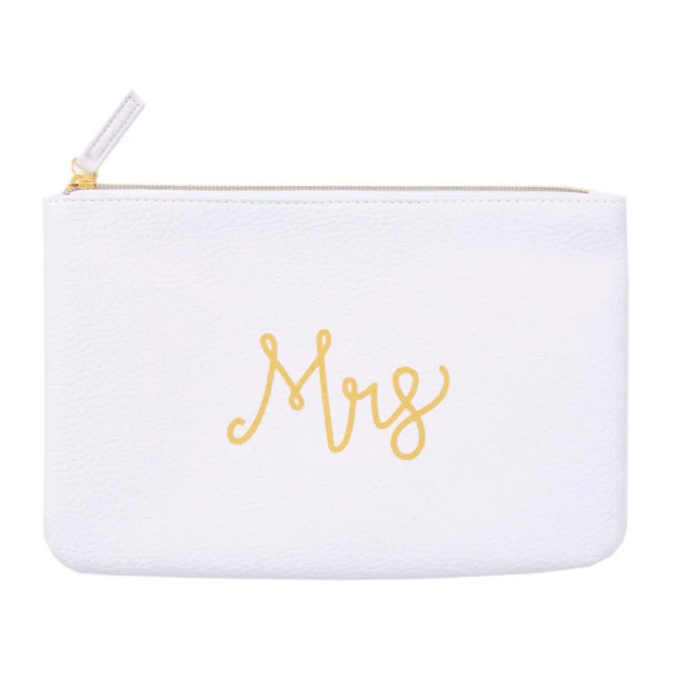 Mrs Bridal Zipper Pouches