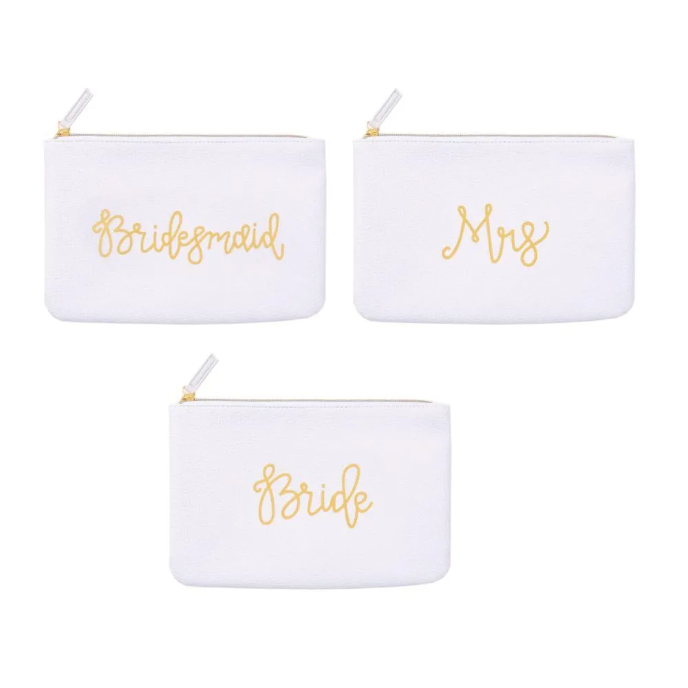 Mrs Bridal Zipper Pouches