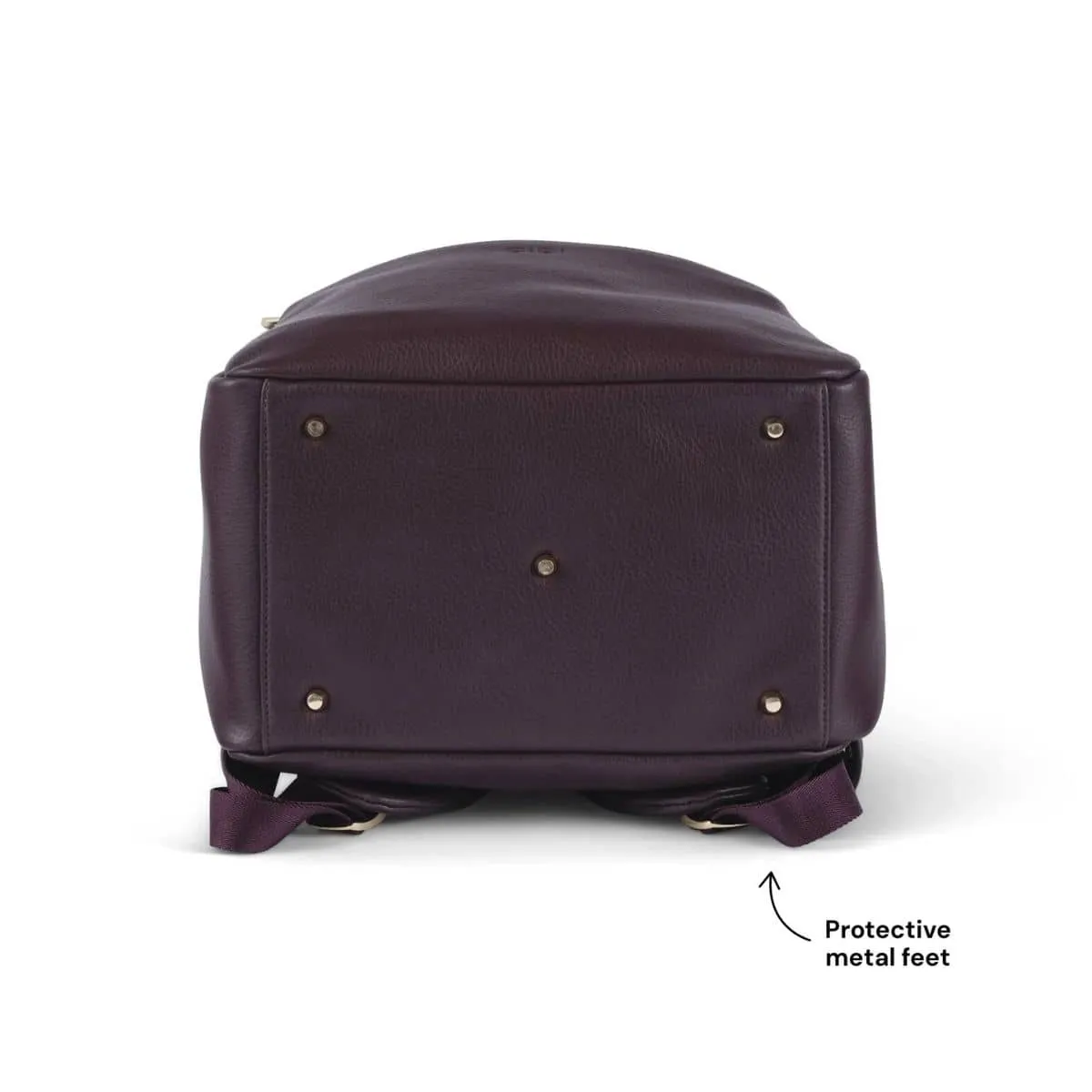 OiOi Vegan Leather Multitasker Nappy Backpack - Mulberry