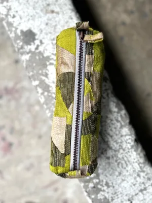 Olive Green Upcycled Pencil Pouch