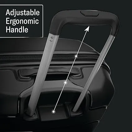 Optima Zenith Hardside Expandable with Double Spinner Wheels, Carry-On 28-Inch, Black