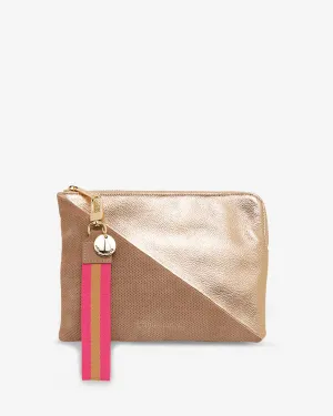 Paige Clutch Splice - Fawn & Rose Gold
