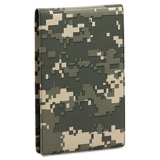 POCKET PADFOLIO W-MEMO BOOK, 4 X 6, CAMOUFLAGE (12 PACK)