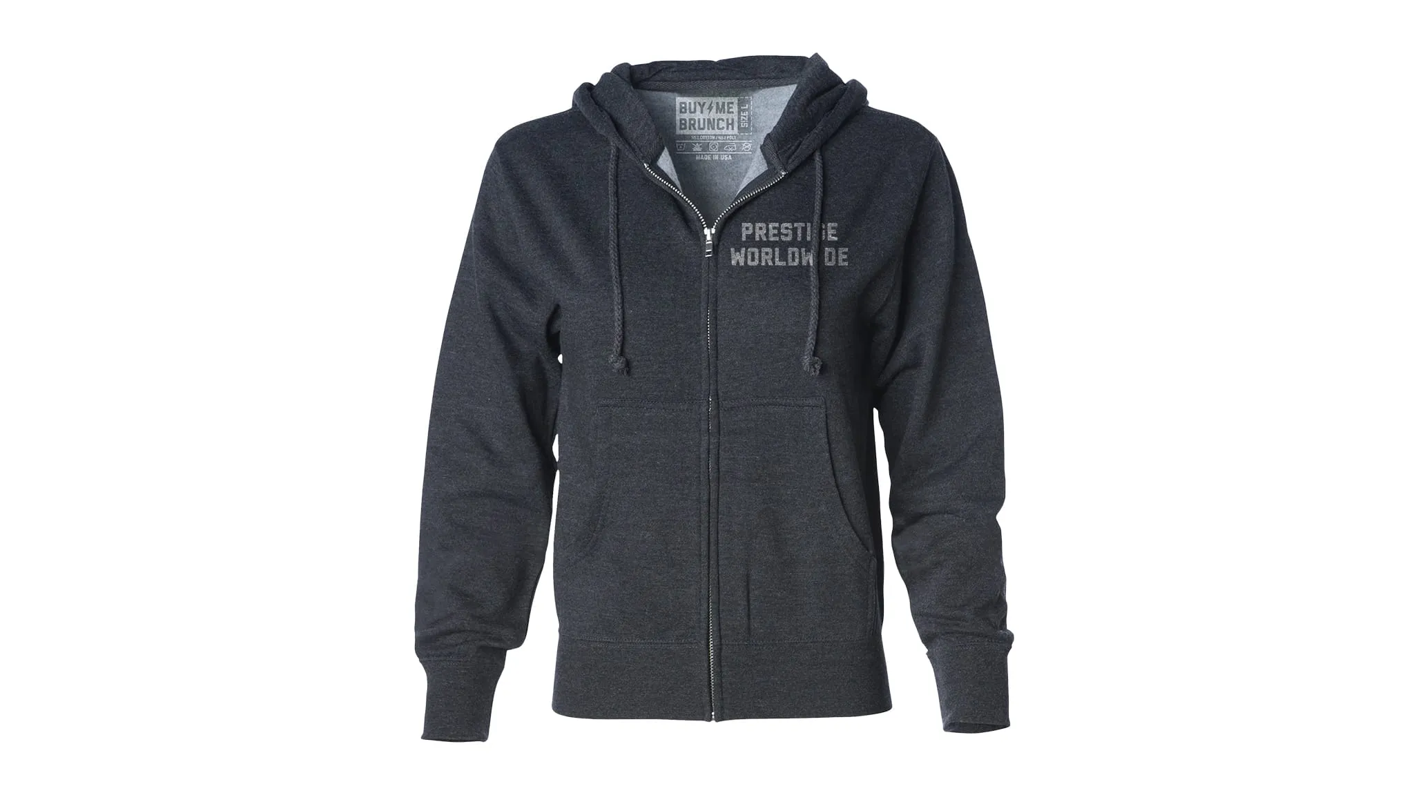 Prestige Worldwide Midweight Zip-Up Hoodie