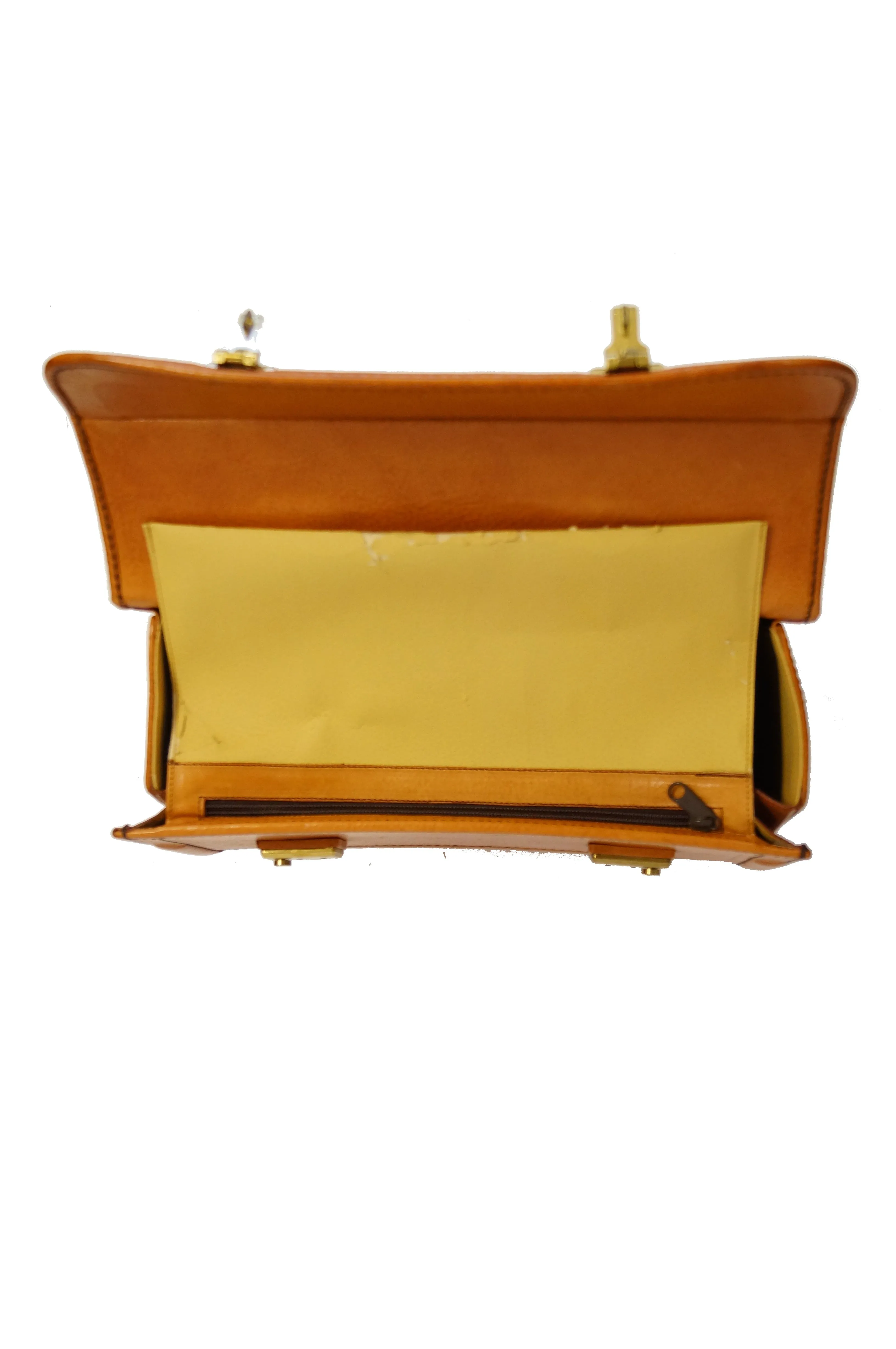 Rare 1990s Schedoni for Ferrari 348 355 Tan Italian Leather Console Luggage