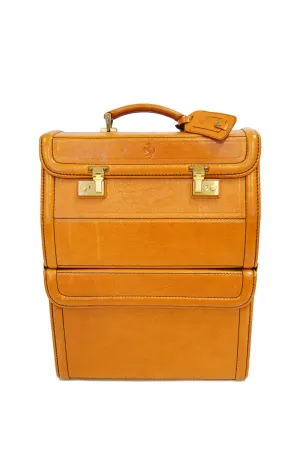 Rare 1990s Schedoni for Ferrari 348 355 Tan Italian Leather Console Luggage