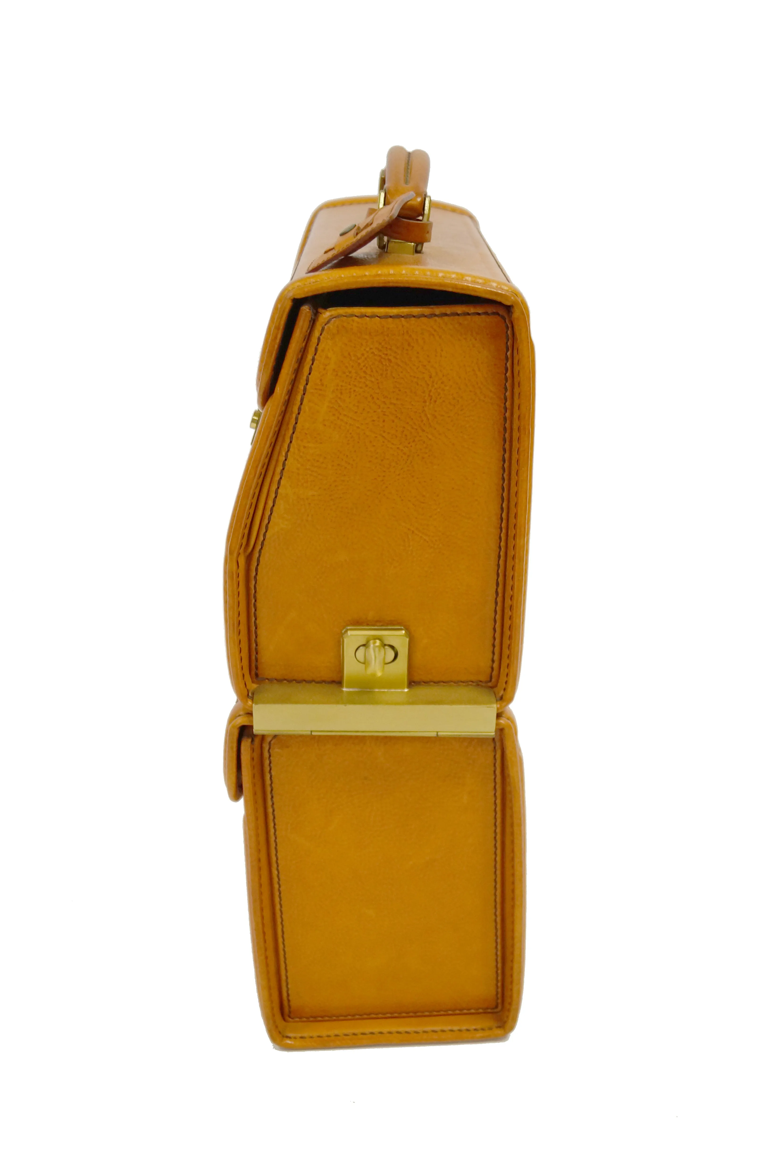 Rare 1990s Schedoni for Ferrari 348 355 Tan Italian Leather Console Luggage