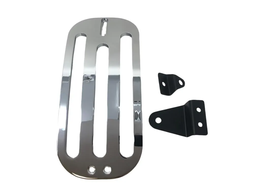 Solo Luggage Rack   Bracket fits Kawasaki Vulcan S (EN650) 2014 up - Chrome - Highway Hawk H664-0631