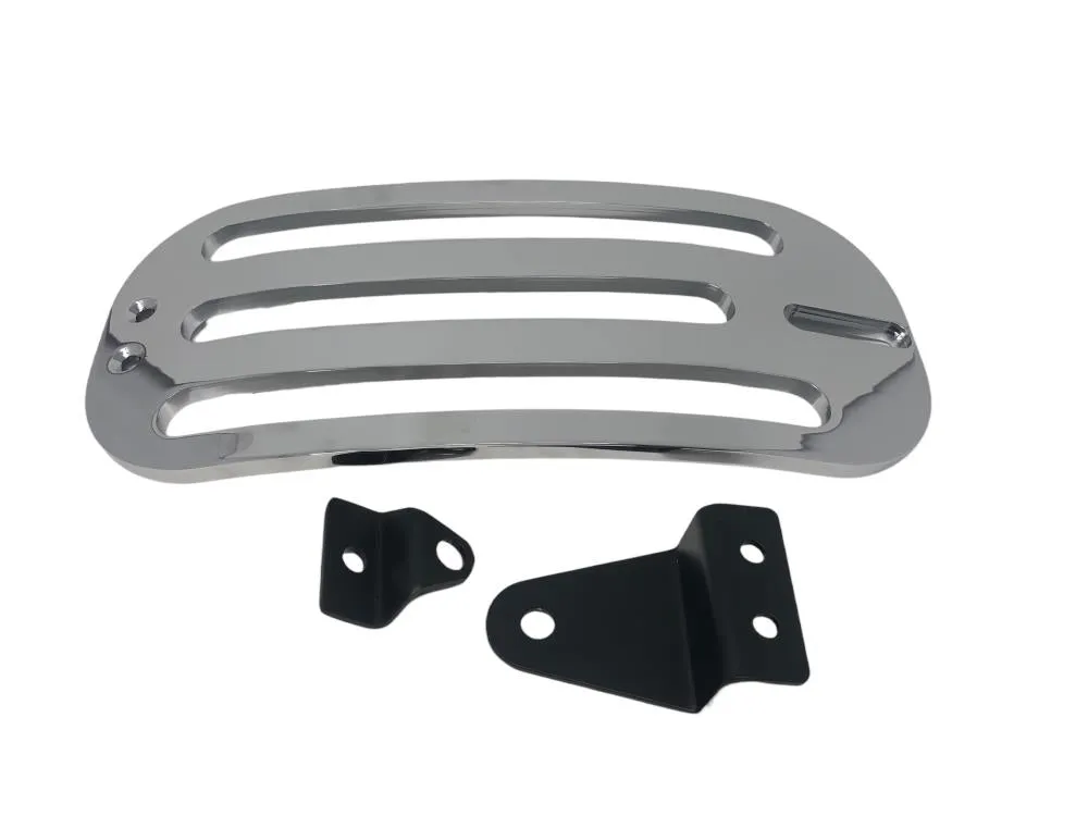 Solo Luggage Rack   Bracket fits Kawasaki Vulcan S (EN650) 2014 up - Chrome - Highway Hawk H664-0631