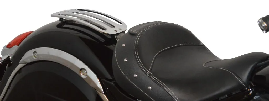 Solo Luggage Rack   Bracket fits Suzuki C1800 Intruder (C109R) - Chrome - Highway Hawk H663-0681